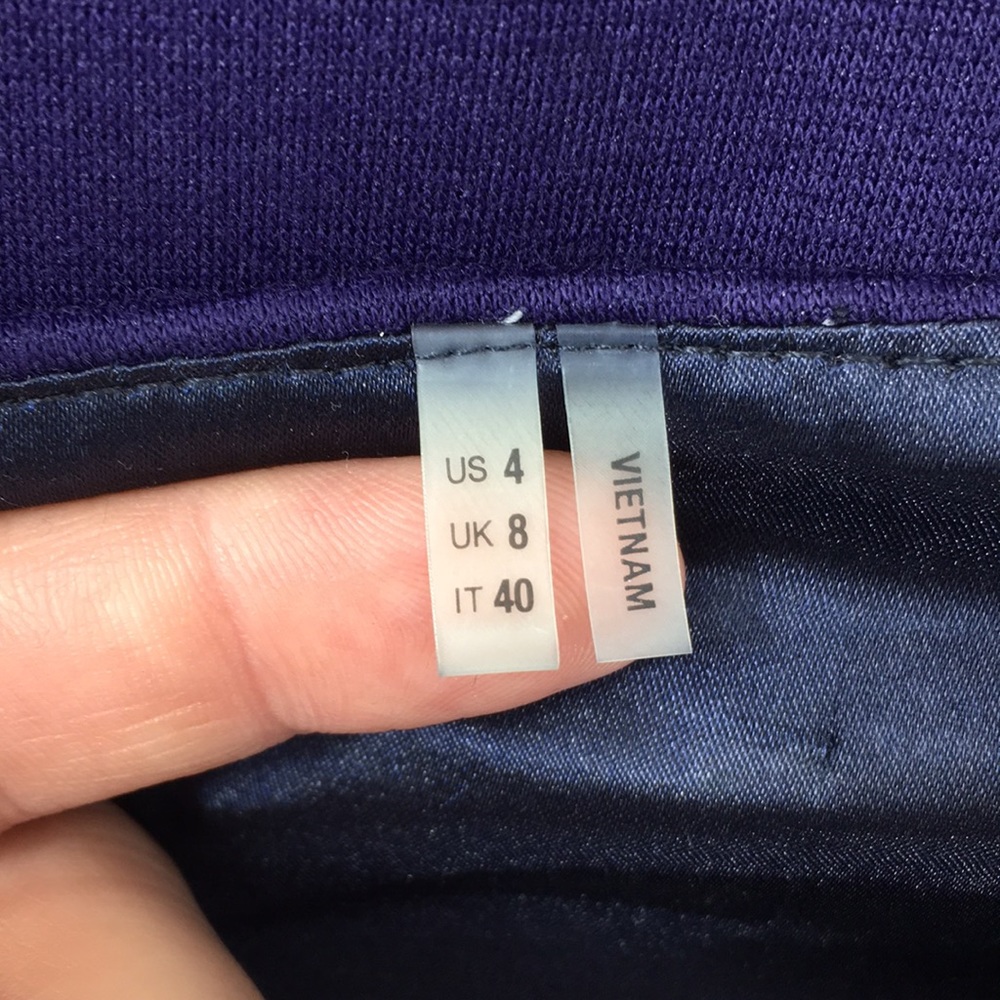 Tahari Sheath Purple Blue Career Illusion Dress - Picture 7 of 12